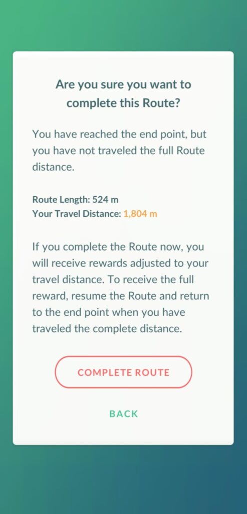 Route distance issue