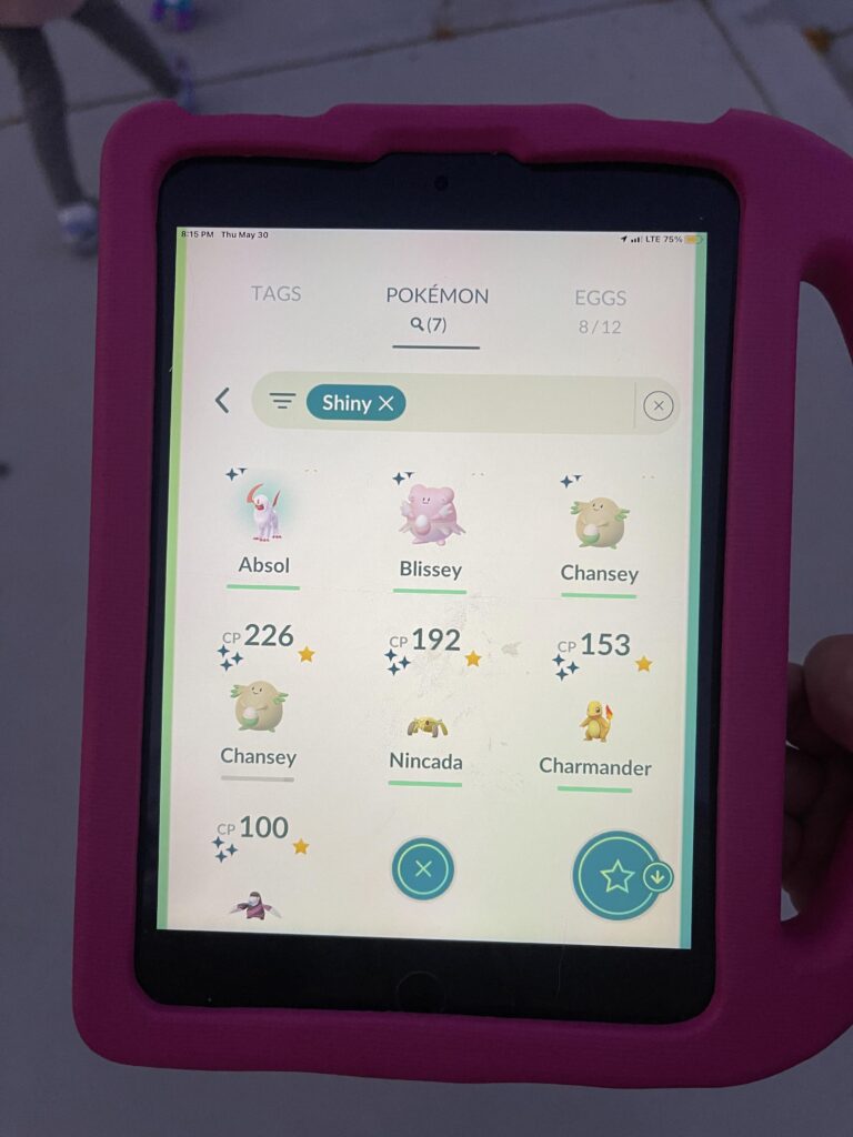My 5 yr old’s shinys!