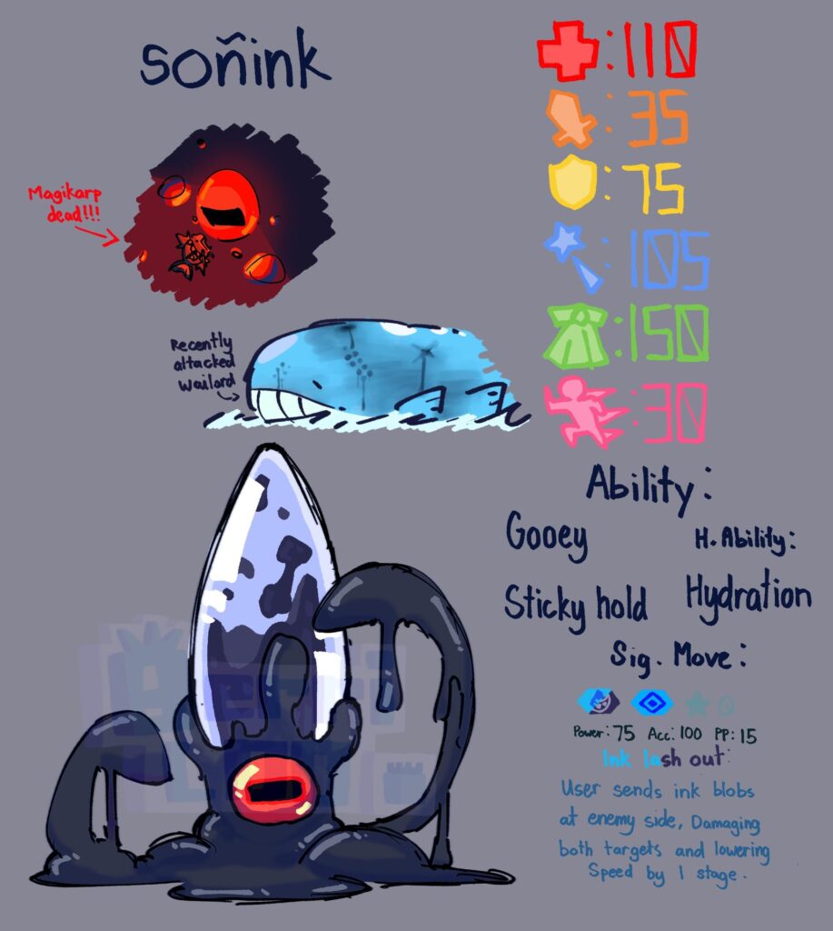 Soñink the sea predator pokemon