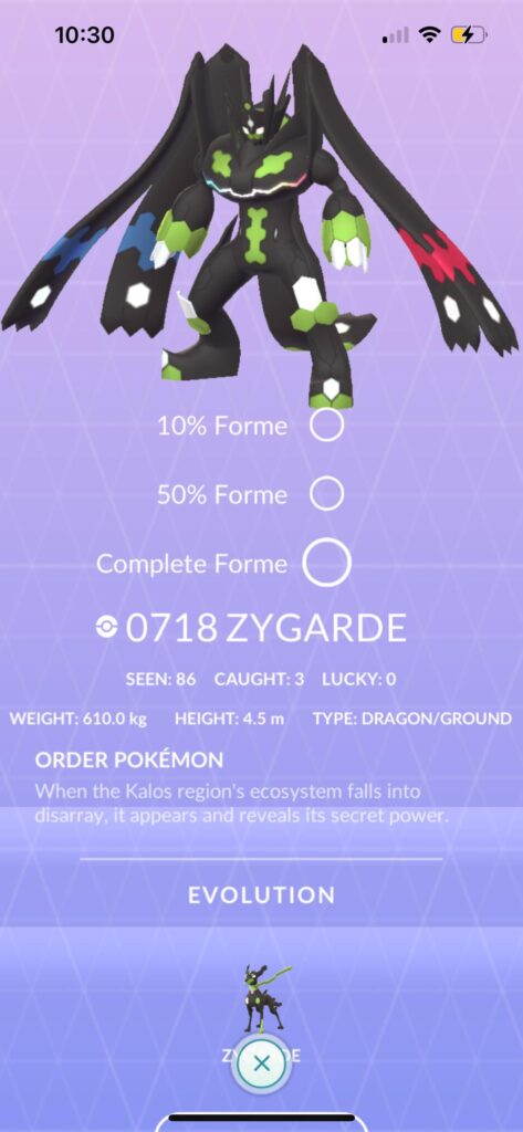 Anyone know why my Pokédex says I’ve seen so many zygarde?