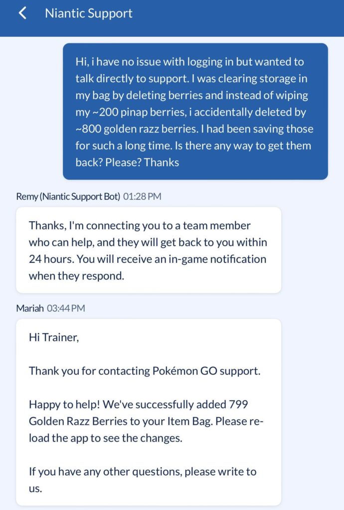 Rare niantic support W