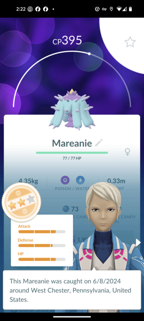 Can anybody tell me at what point a Pokemon becomes 3 star?