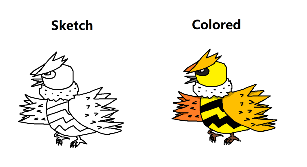 Not an artist and I've never drawn anything in my life, but I was so disappointed at the total lack of Electric Birds in the series that I decided to spend an hour throwing this up on MS Paint. Hope it's not too bad!