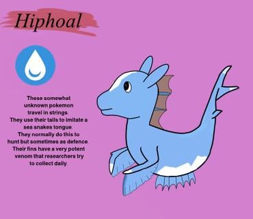 Final design of my first ever fakemon starter Hiphoal (Hippocampus + Foal). There will some slight tweaking in the future but not for now. Anyone got any tips?