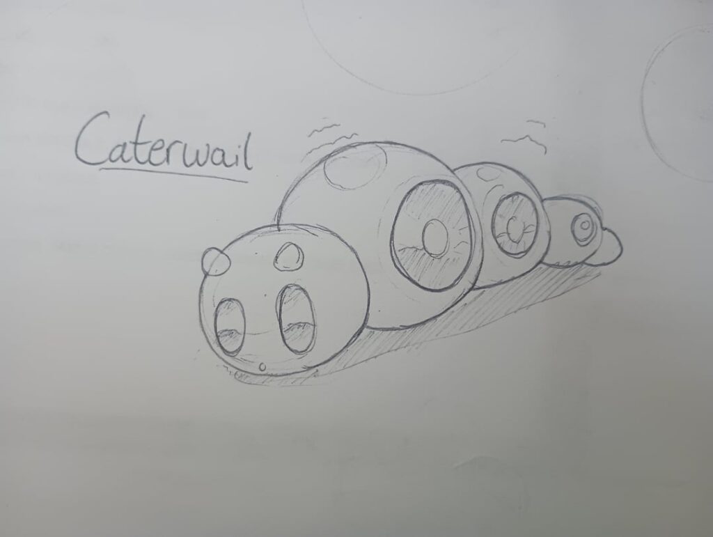 Caterwail - The Loud Larva Fakemon