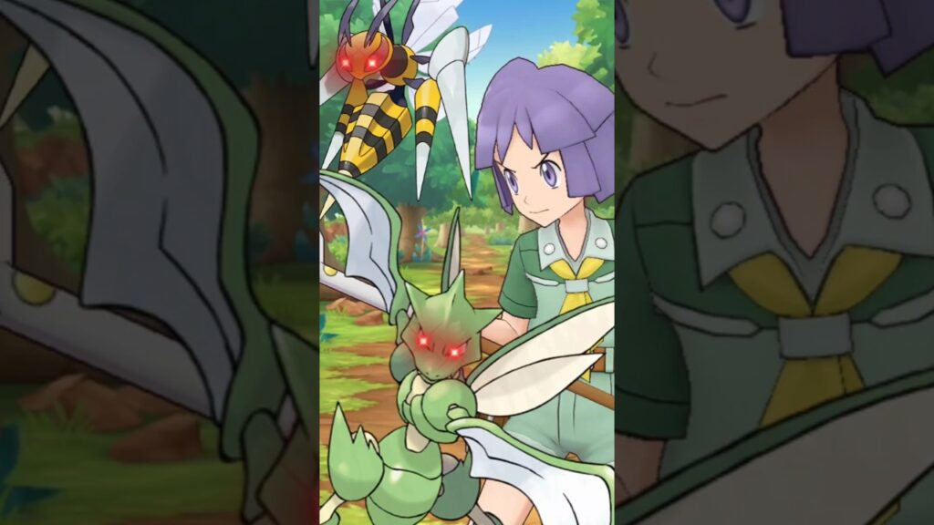 Bug with Sting and Scythe | Bugsy with Beedrill and Scyther in 1 Team #pokemonmasters