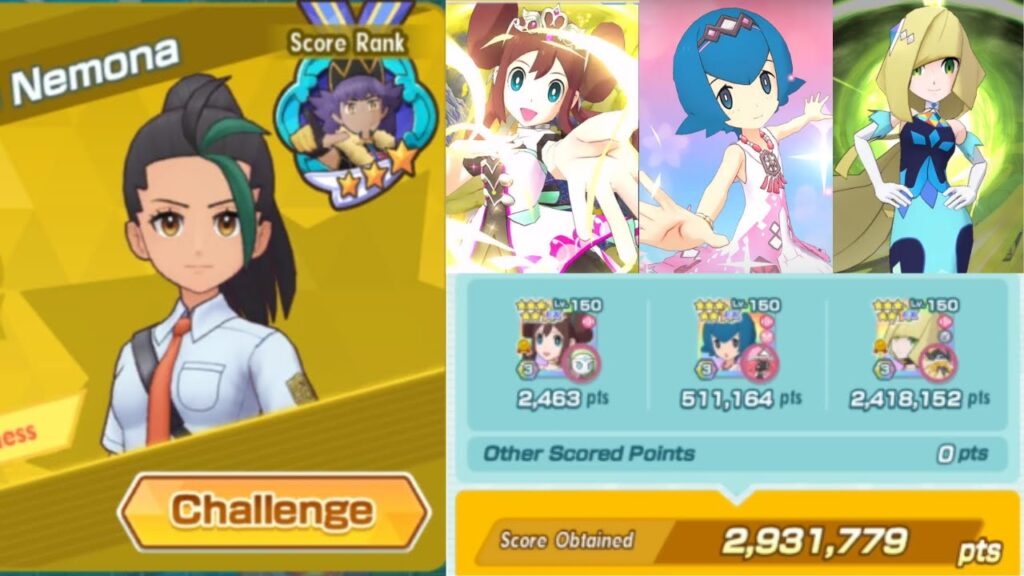 2,931,779 Points in Damage Challenge: Training With Nemona [Pokemon Masters EX]