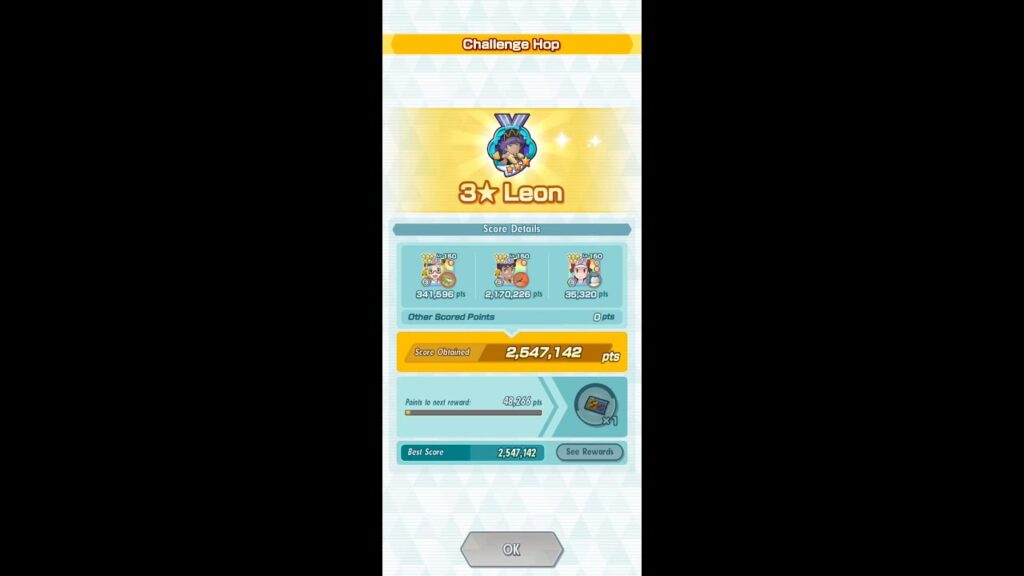Pokemon Masters - Damage Challenge (Hop, Fighting) - 2.54M pts