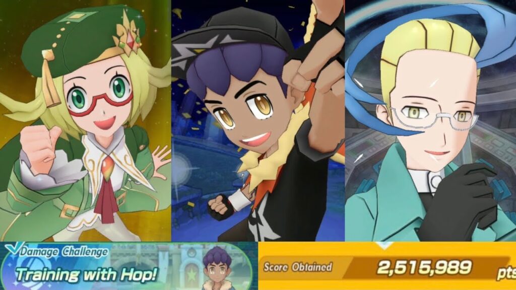 Getting 2.5M in Hop's Damage Challenge with NC Hop, NC Bianca, and Colress (Fighting-weak, 3v1)