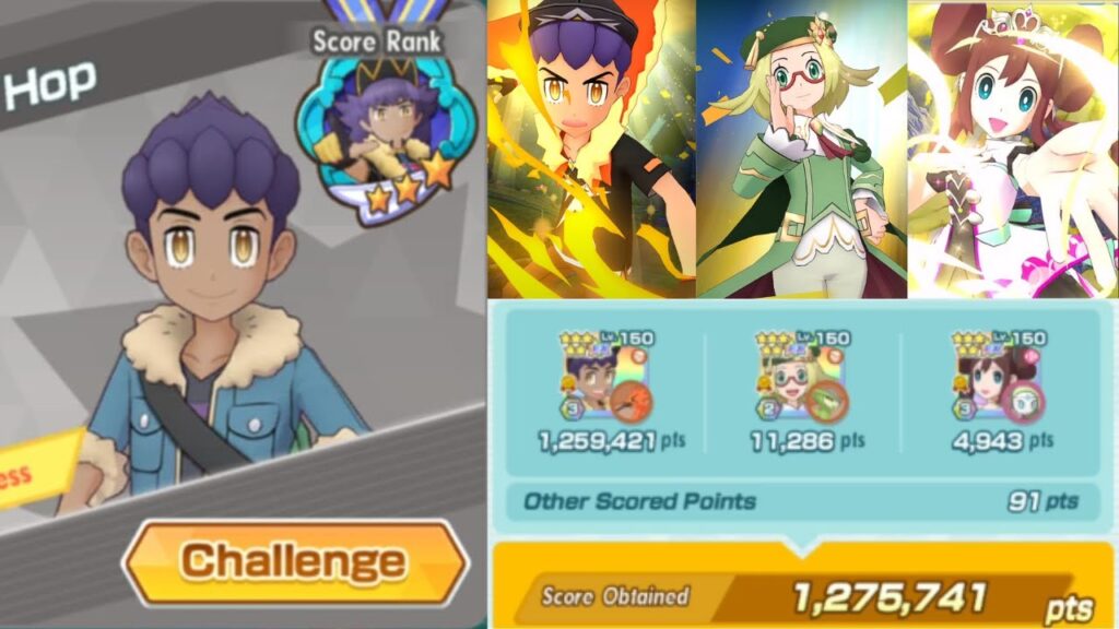 1,275,741 Points in Damage Challenge: Training With Hop [Pokemon Masters EX]