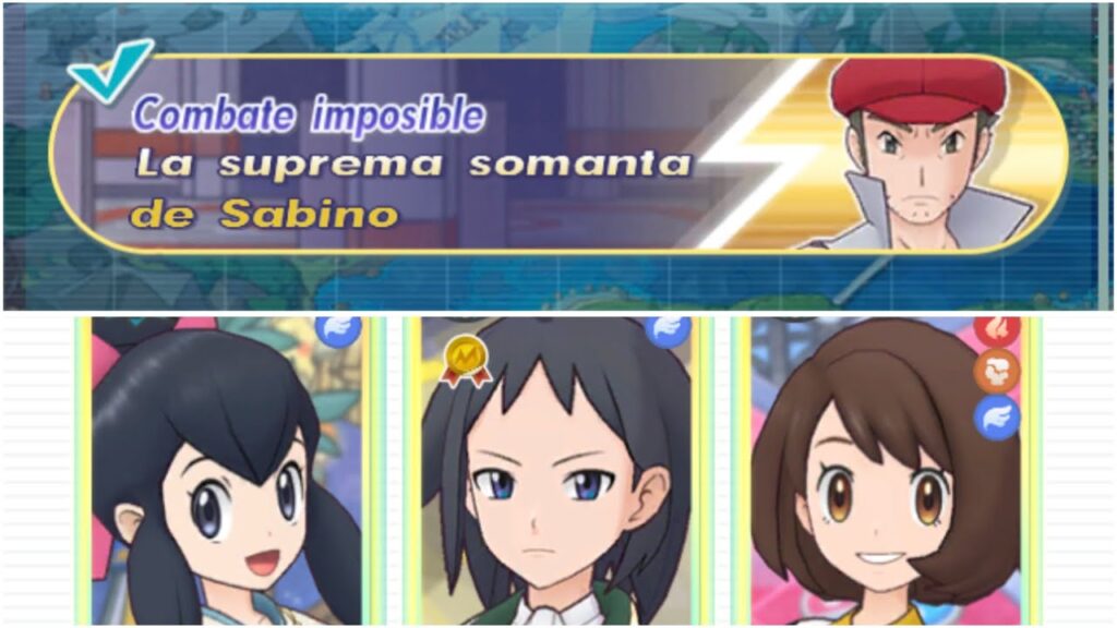 Triple DPS! Combate imposible (La suprema somanta de Sabino) -Pokemon Masters EX-