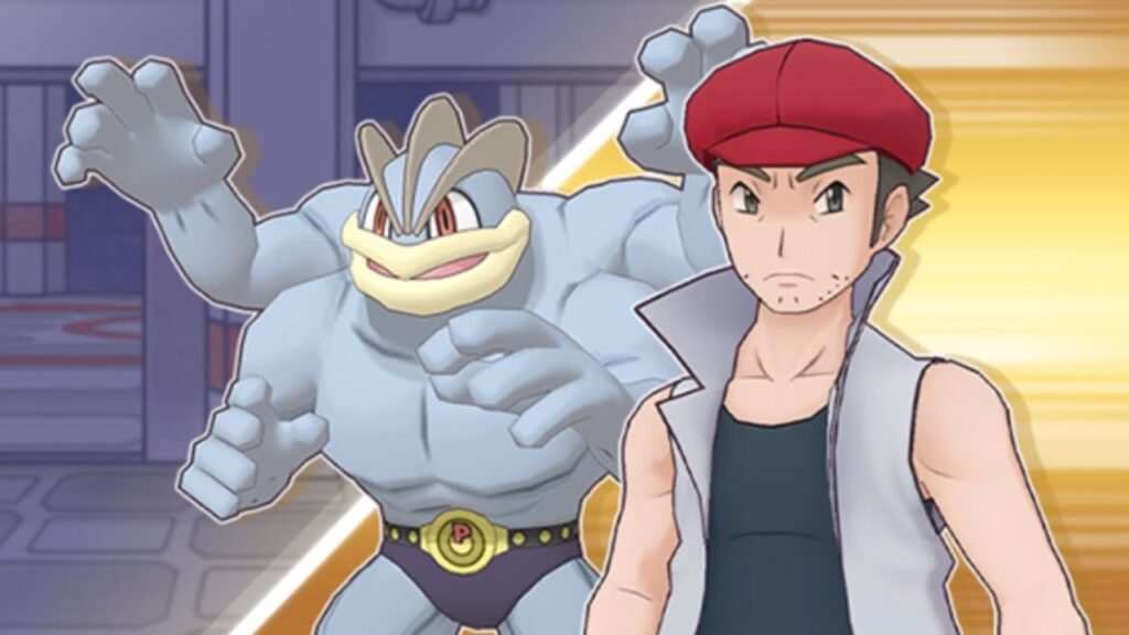 Pokemon Masters EX Ultimate Battle Eating Noland's Plucky Punches Machamp Fissures