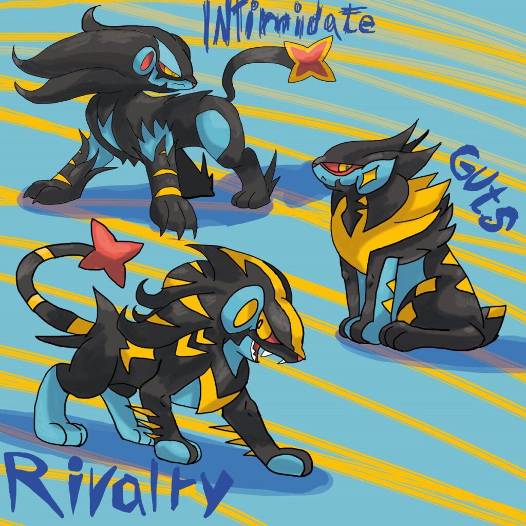 Luxray si tuviera diferentes formas por cada habilidad