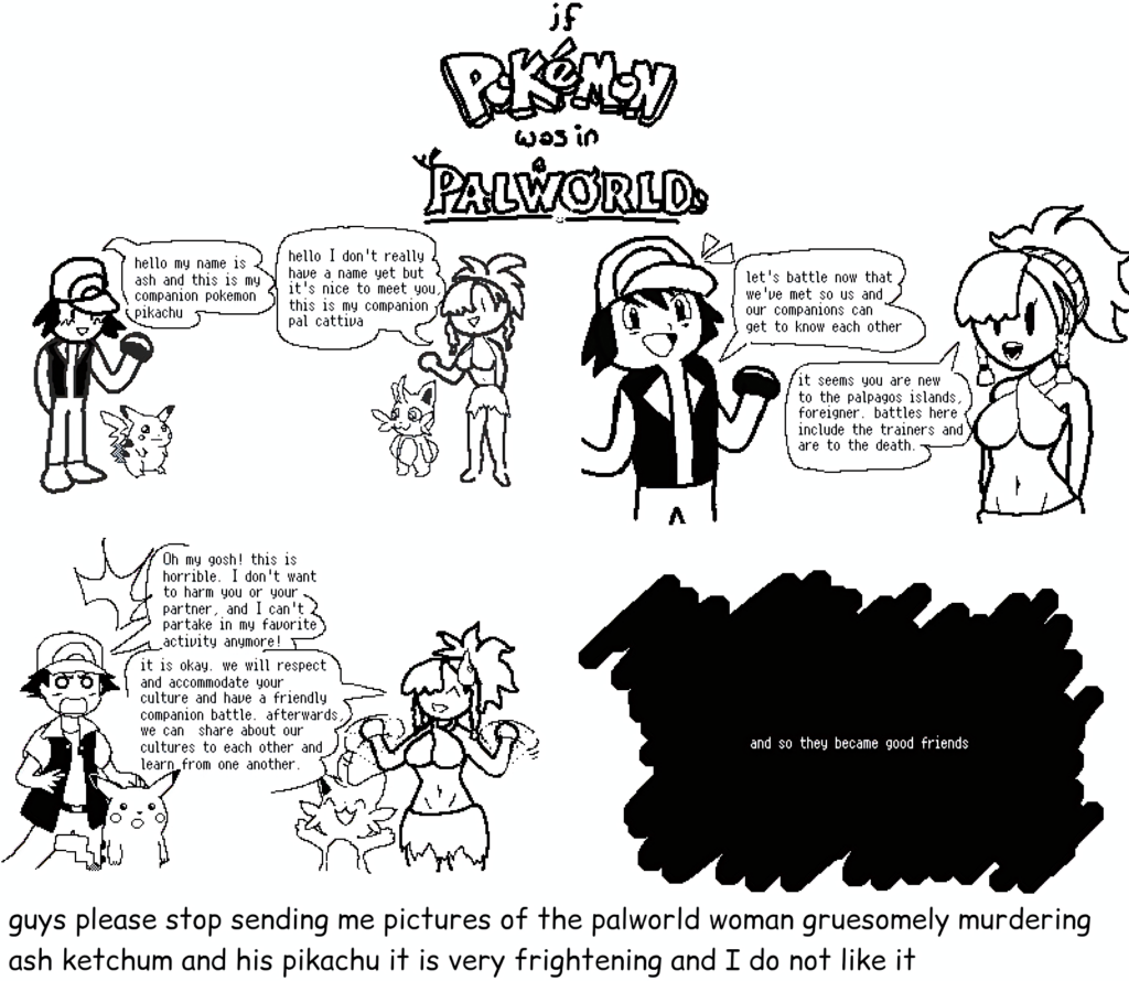 (OC) I made a pokemon VS pal world parody with a CRAZY twist ending