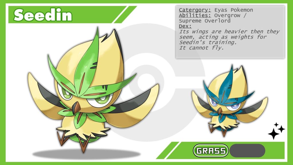 Grass Starter, Seedin