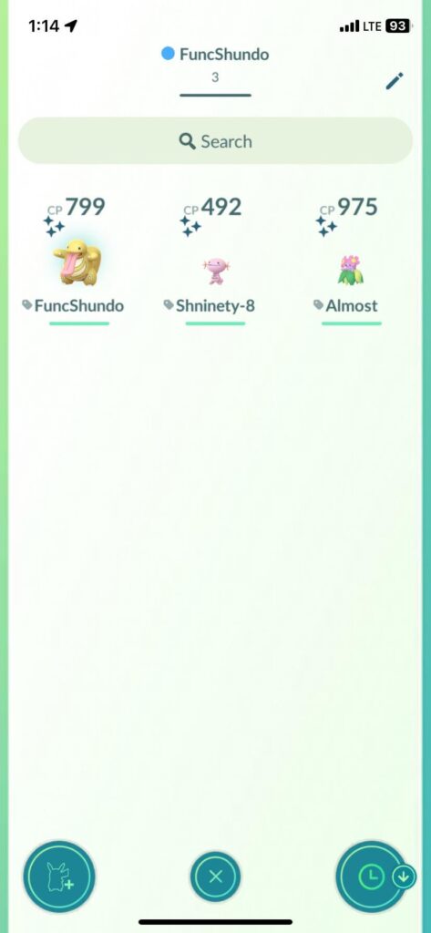3 shiny 98s, yet to get a shundo