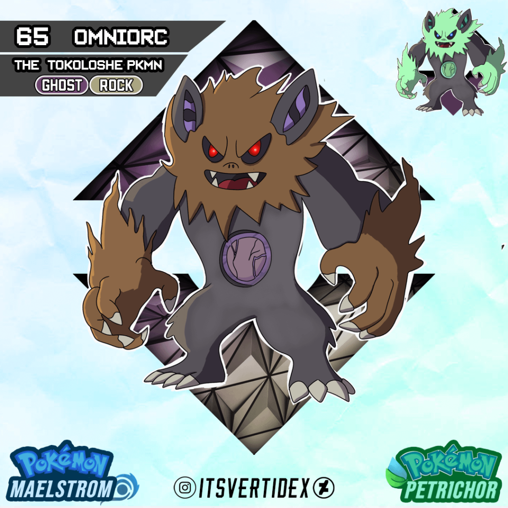 Meet Omniorc, the Tokoloshe Pokemon of the Suldana Region!