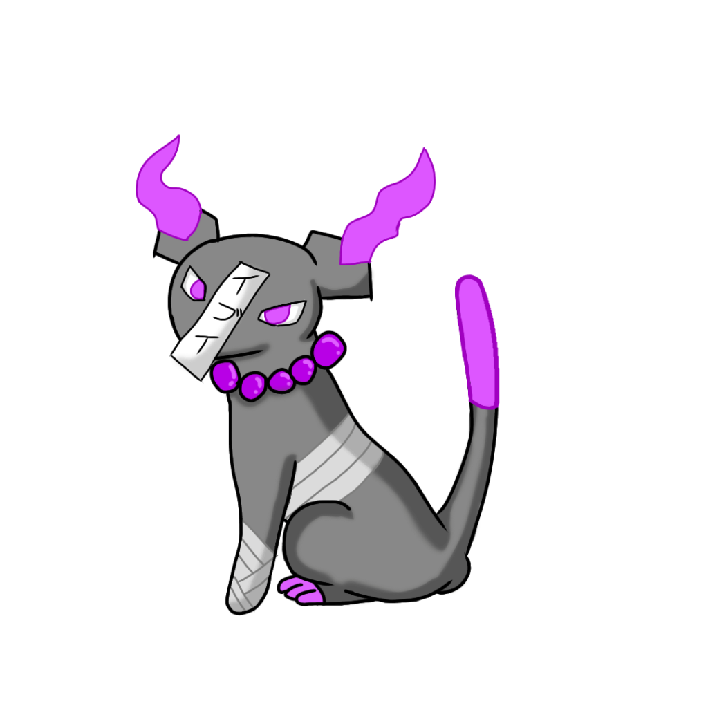 Spookeon the ghost type evolution of eevee. Pokedex entry: Reports of this pokemon being seen in the graveyards where eevees are buried.