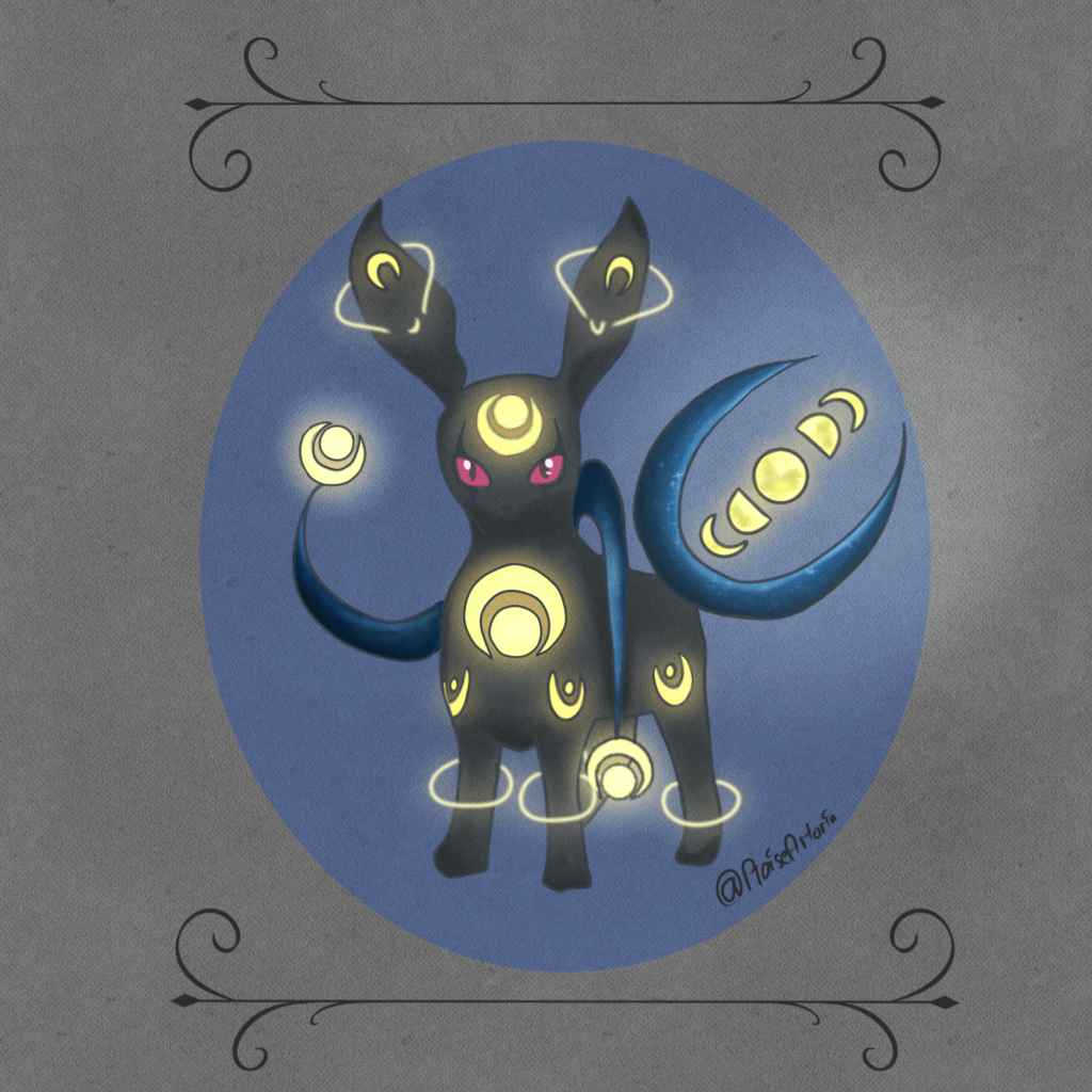 Mega Umbreon (OC) I'm still a beginner, sorry for any mistakes. But this design came to my mind. I hope this counts as a fakemon.