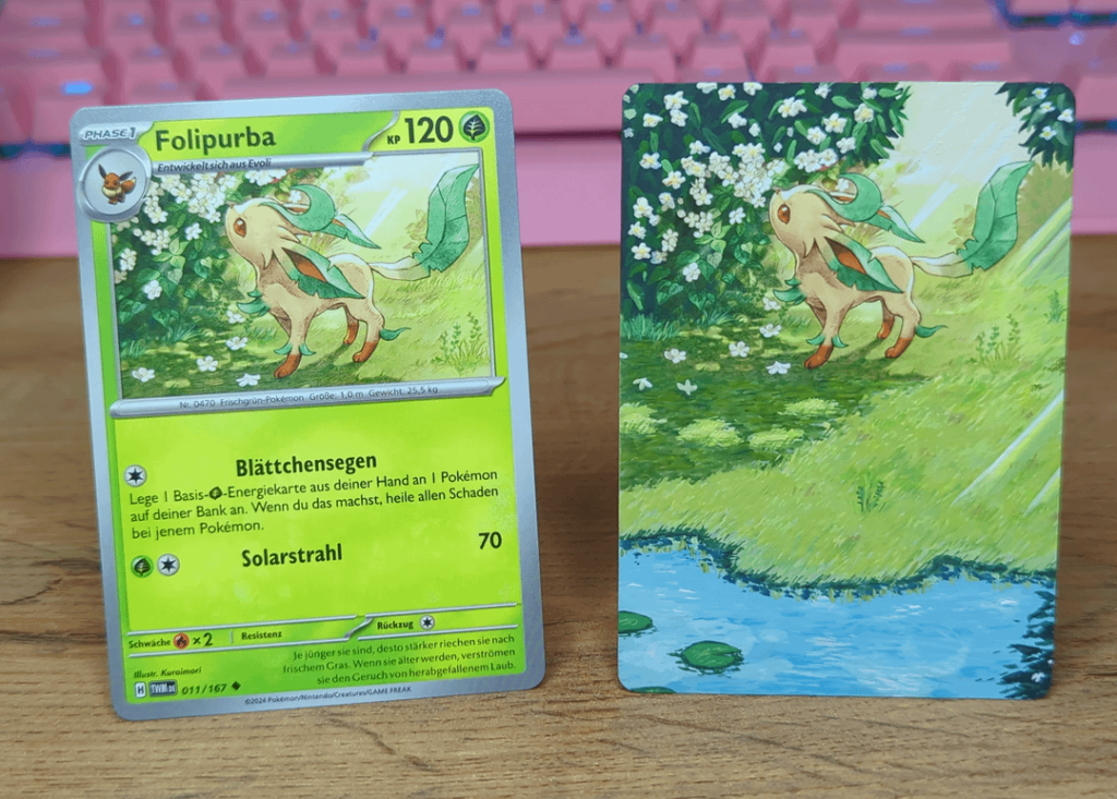 Painted Leafeon Card ( or Folipurba, if you're german )