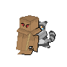 A Fakemon I made for a passion project I'm working on, He's just a scared little guy hiding behind cardboard. Spartese The "False" Pokemon. Also I haven't finished his evo but he evolves into Raccpartan The "Overcome" Pokemon. Thoughts?