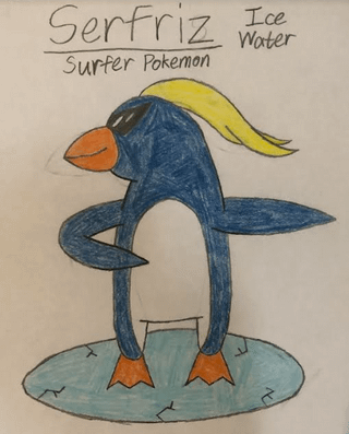 Here's my 4th Fakemon, Serfriz!