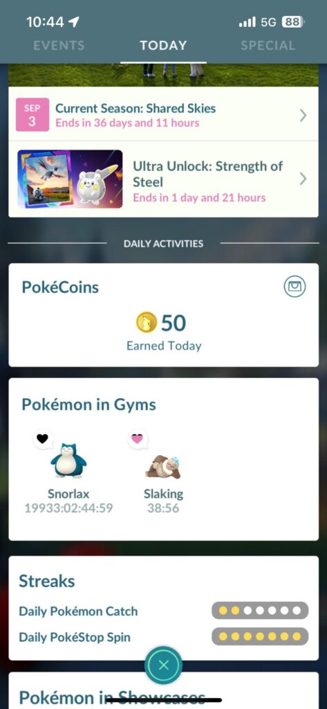 Gym glitched, according to the app my Snorlax has been in this gym for 54 years.