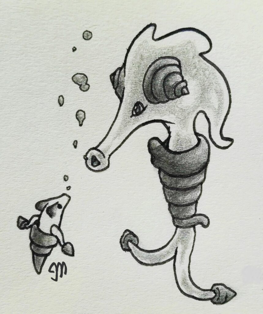 Sharing the first Fakemon I ever created - SHRILL & BISHRILL