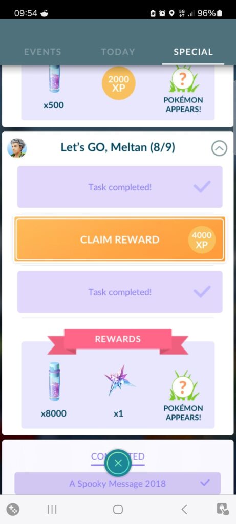 Cradily counts for the meltan quest