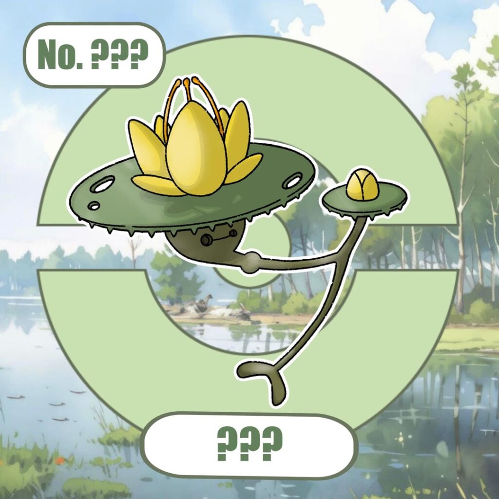 Finished my lily pad Fakemon! They are based on the Yellow Water Lily, native to Michigan (where my region is inspired by and also my home state). No names or anything yet!