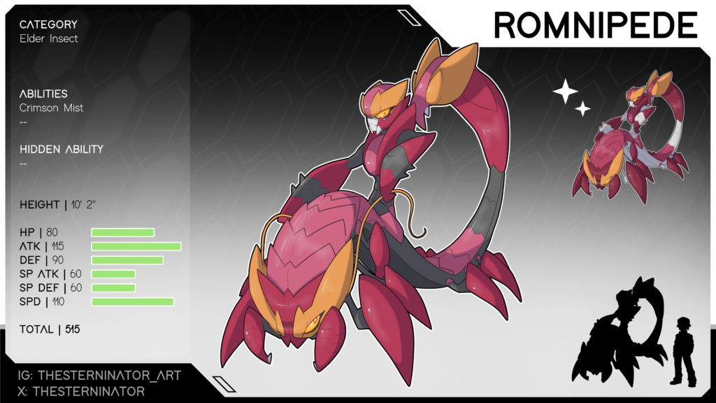 Here's a pokemon I designed for my video "What if Elden Ring Bosses were Pokémon?" I'm pretty happy with how it turned out and the design process.