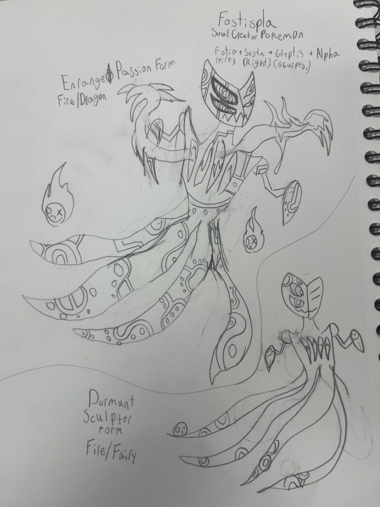 Some of my Fakemon for my game concept for a game called Pokemon Lavender and Rose, a game that is inspired by Ancient Greece (context about each in body)