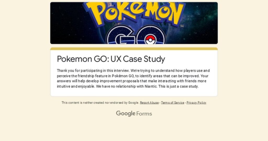 Pokémon GO survey