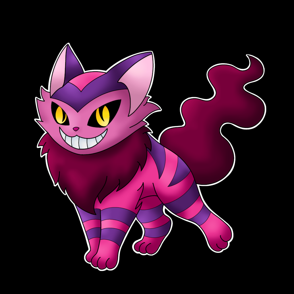 Fakemon based on the Cheshire cat💛