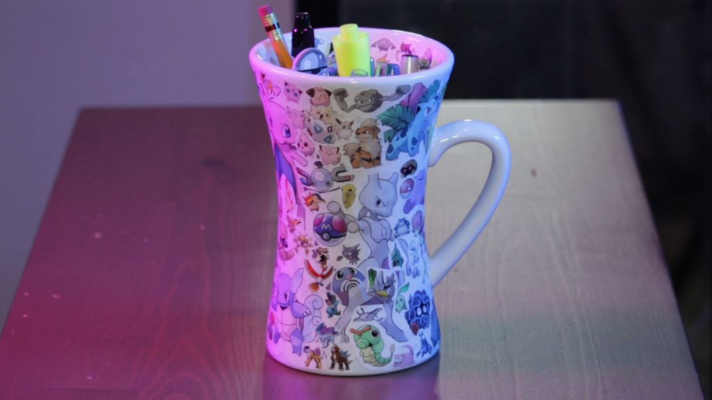 Pen holder was dull, so I stickered it with my favorite Pokemon from Gen 1 and 2. I want you to judge my sticker choices!