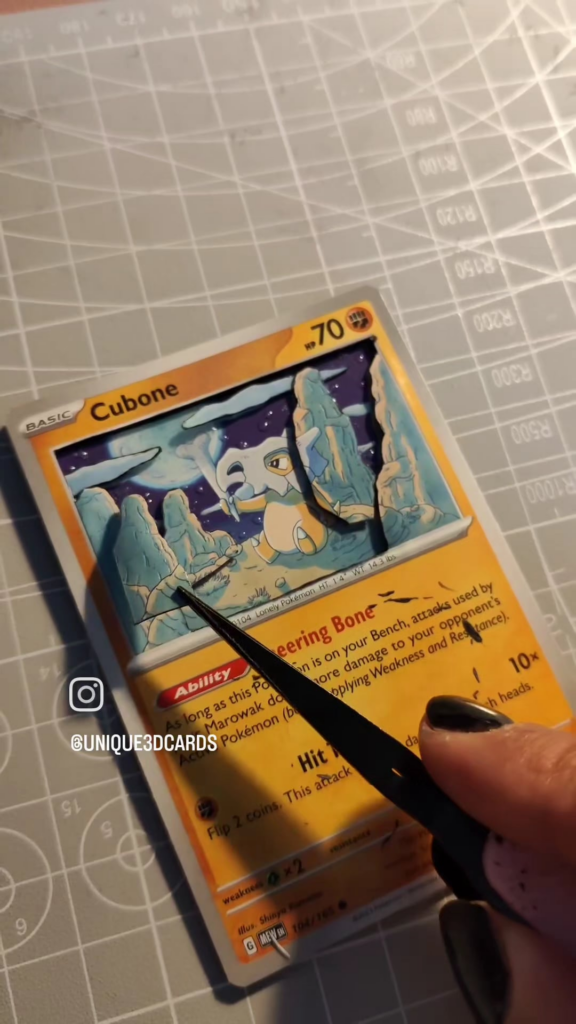 Cubone with neon features