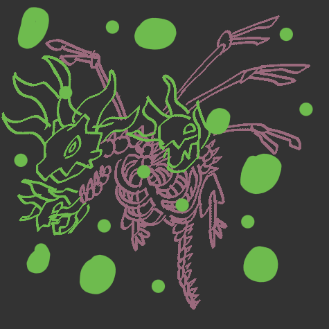 Hydreigon+Cubone+Spiritomb.
