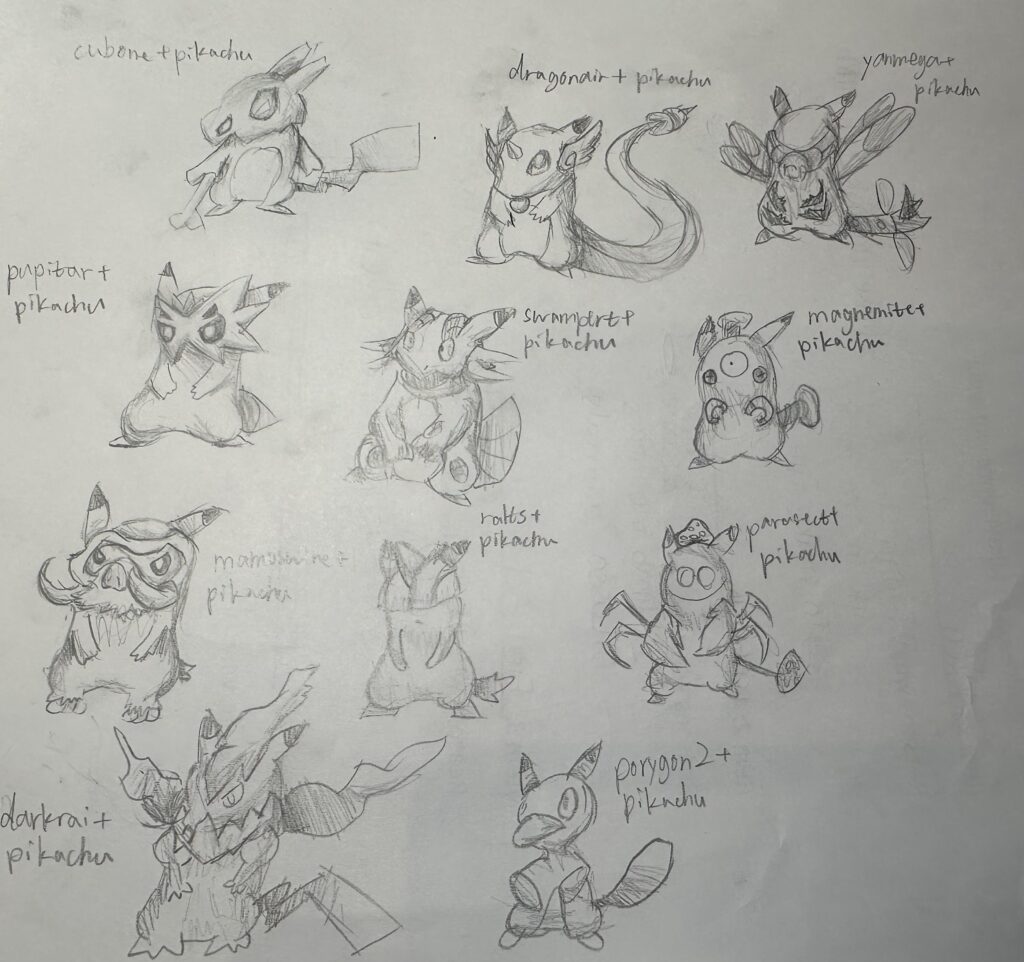 Absolutely cursed Pikachu fusions