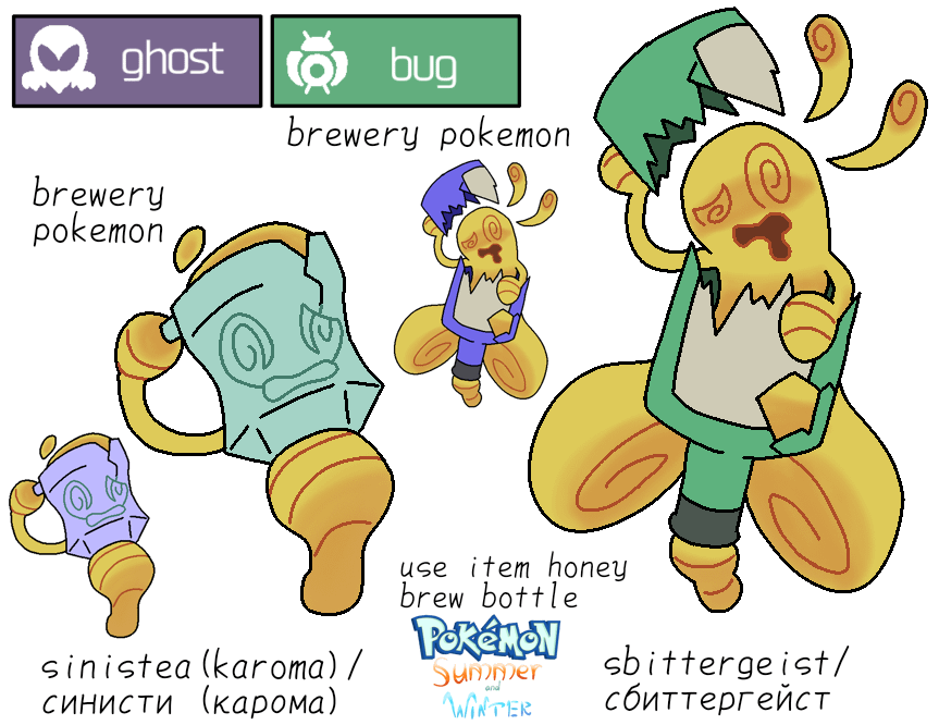I made the regional form of sinistea and its regional evo!