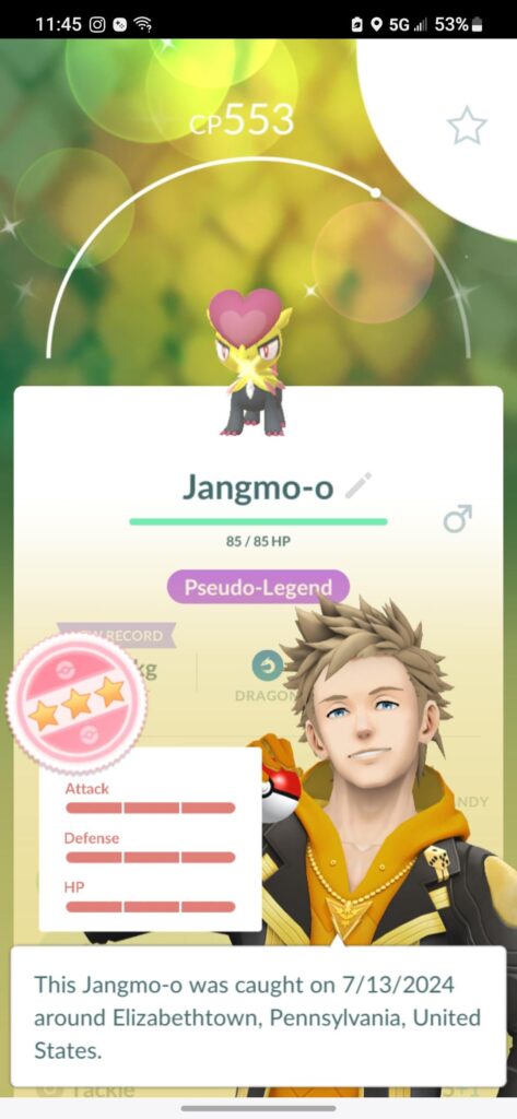 My first ever hundo shiny, I am so happy 🙏