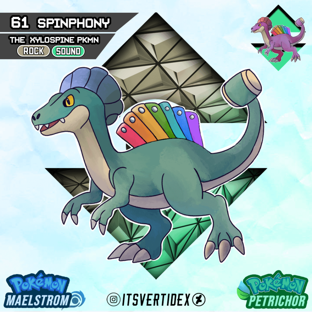 Meet Spinphony, the Xylospine pokemon (second stage fossil)