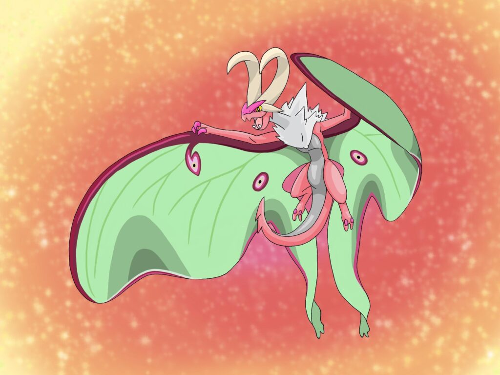Luna Moth/Noivern Fusion