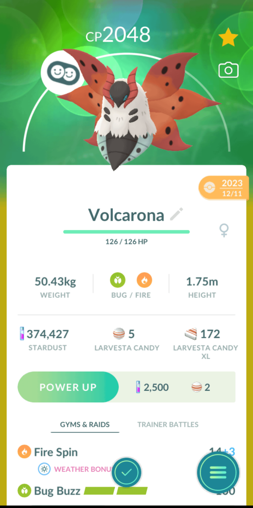 Finally evolved Larvesta 🥹