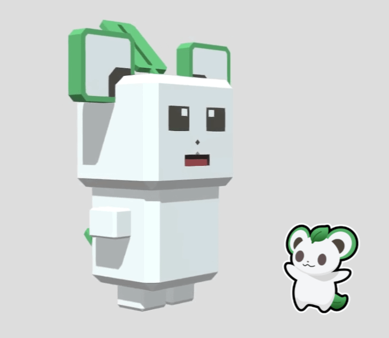 Started to play around with 3d modelling of my sticker like monsters. I want to create them in Pokemon Quest like style. What do you think?