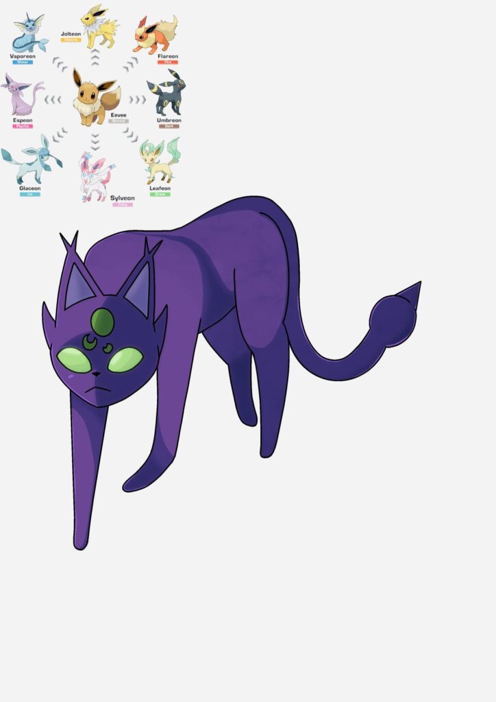 Me and a friend worked on a concept for a poison type Eevee evolution