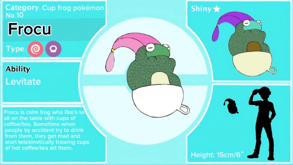 Frocu (silhouette of caterpie upside down)