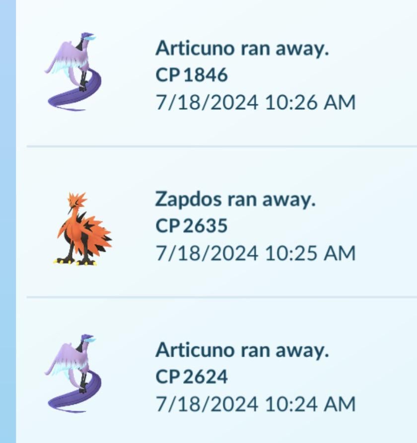 Just had back to back to back galar bird encounters.