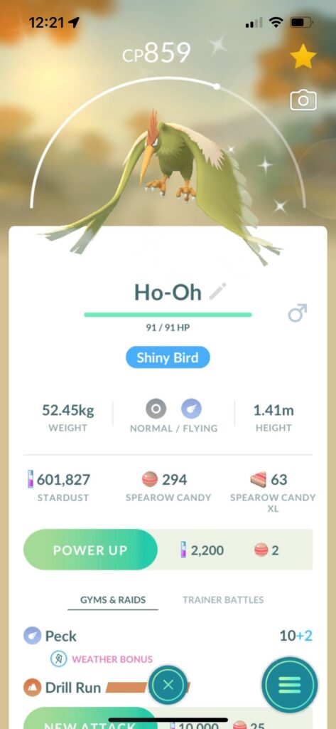 We have Shiny Ho-Oh at Home