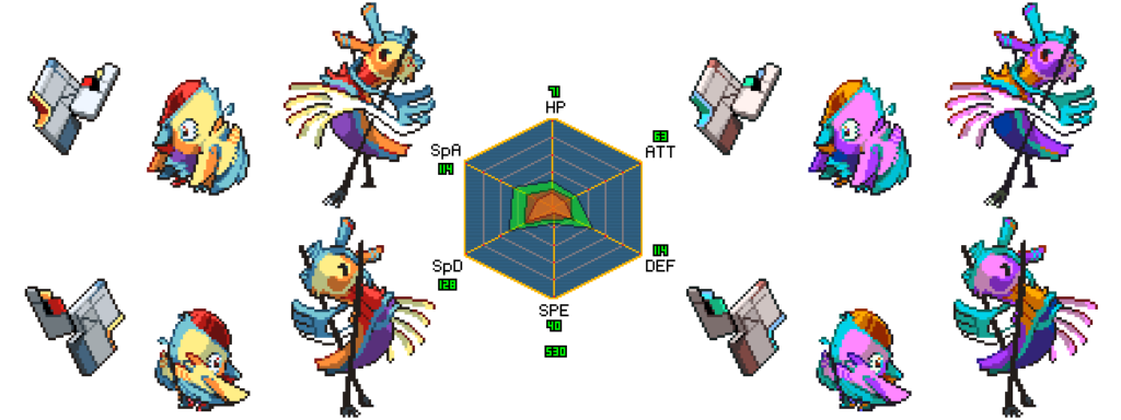 Peckube, Surrave, & Absird - Mandarin ducks that are Mondrian ducks