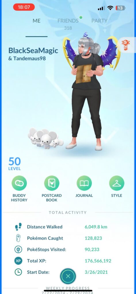 3 years 4 months and 2 days. Level 50! Today was a bit emotional…